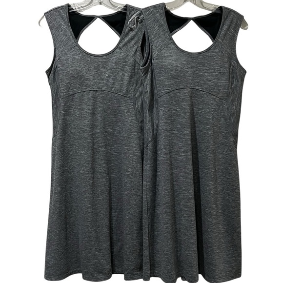 Prana Small Gray Cap Sleeve Athletic Built in Bra Dress Lot Bundle Y10 - Picture 1 of 4
